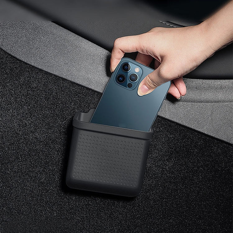 For Tesla Model 3Y Adhesive Sticker Installation Car Silicone Storage Bo(Black) - Image 8