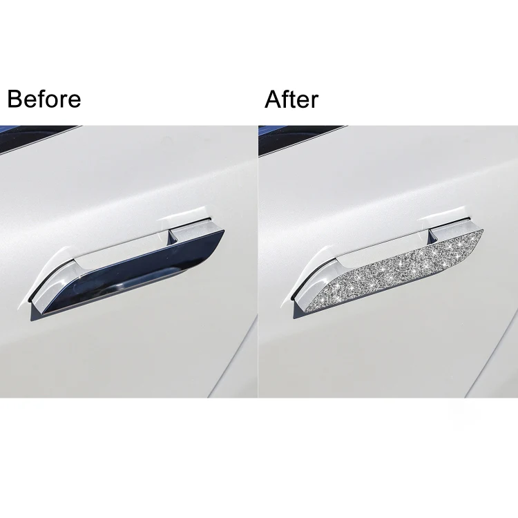 For Tesla Model S Car Outside Handle Diamond Sticker,Left and Right Drive Universal - Image 7