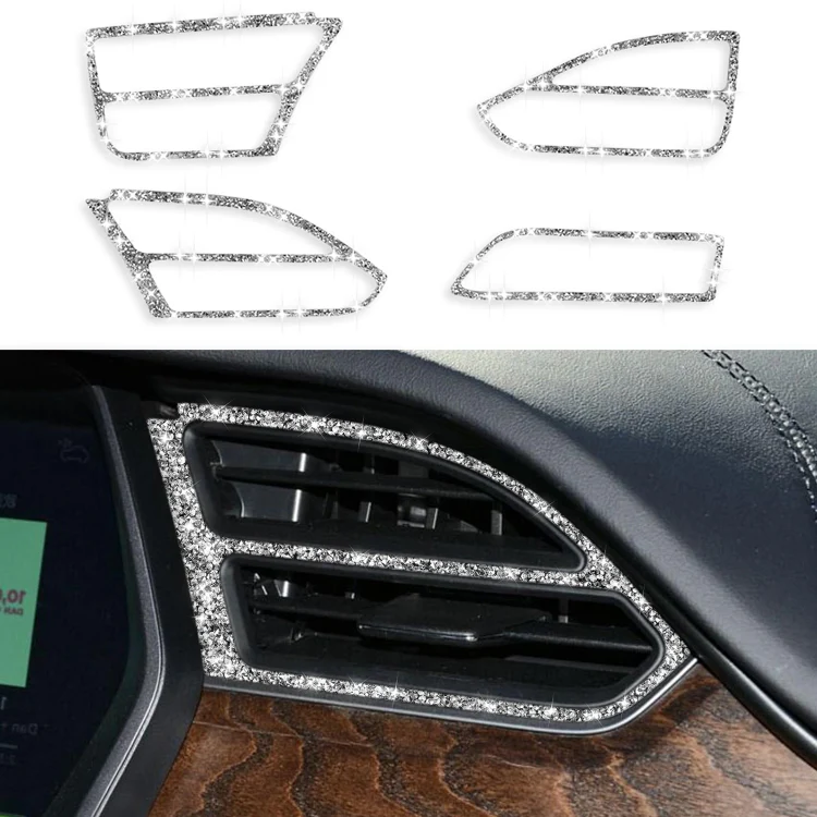 For Tesla Model X Car Central Control Instrument Air Outlet Diamond Sticker, Right Drive