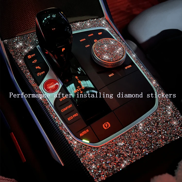 For Tesla Model X Car Central Control Instrument Air Outlet Diamond Sticker, Right Drive - Image 5