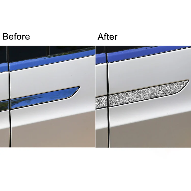 For Tesla Model X Car Exterior Door Handle Panel Diamond Sticker,Left and Right Drive Universal - Image 7