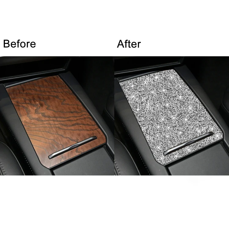 For Tesla Model X Car Storage Box Panel Diamond Sticker,Left and Right Drive Universal - Image 7
