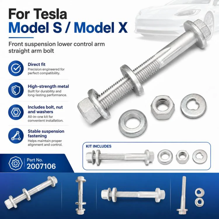 For Tesla Model X / S Front Suspension Lower Control Arm Straight Bolt 2007106 - Image 3