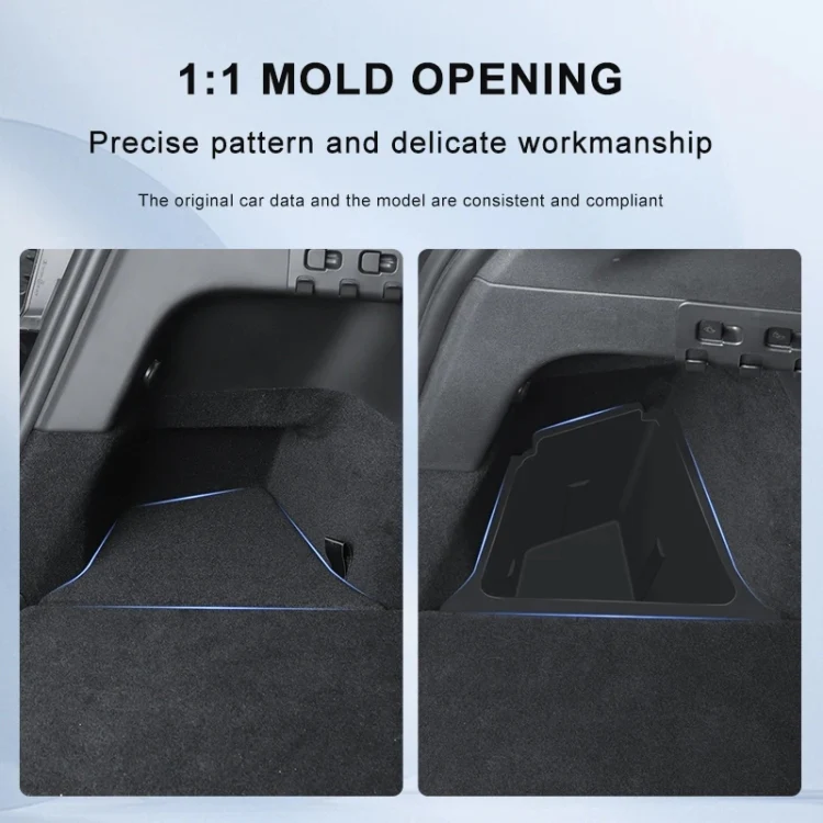 For Tesla Model Y 2021-2023 2pcs / Set Car Trunk Side Storage Box, Flagship Model, Style:with Cover - Image 4