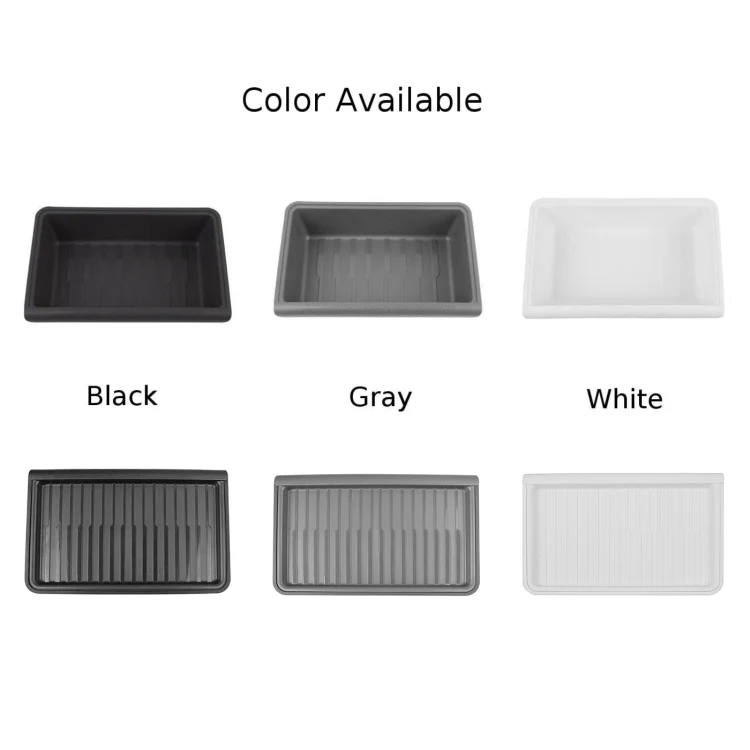 For Tesla Model Y 2021-2023 TPE Storage Organizer Under Car Seat, Style:with Cover(Black) - Image 2
