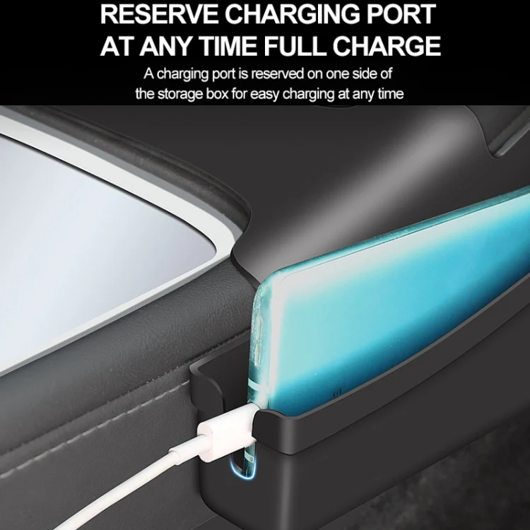For Tesla Model Y / 3 Center Side Storage Box Side Organizer Saddle Box Interior Modification Accessories - Image 6