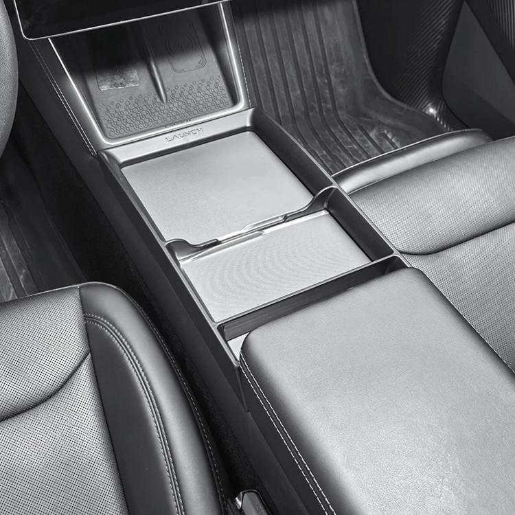 For Tesla Model Y / 3 / YL Center Console Storage Box Panel Frame(Black)