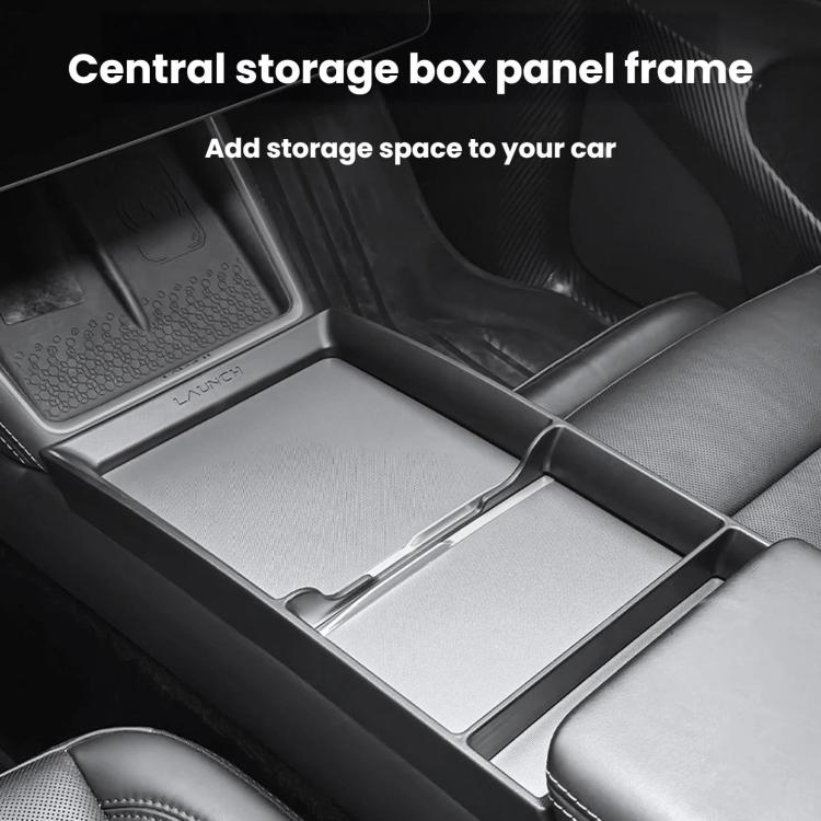 For Tesla Model Y / 3 / YL Center Console Storage Box Panel Frame(Black) - Image 3