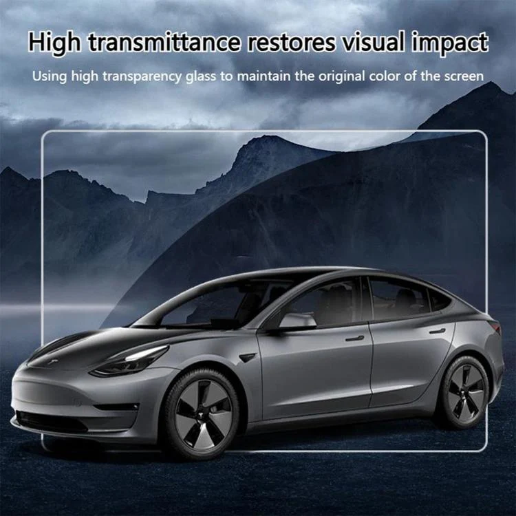 For Tesla Model Y Refresh 2025 Easy Install Box Dust-Free Anti-Fingerprint Car Navigator Matte Tempered Glass Film - Image 2