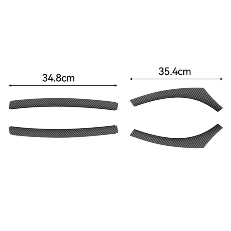 For Tesla Model Y / Y L Car Front Windshield Ambient Light Decorative Trim Strip(Glossy Black) - Image 3
