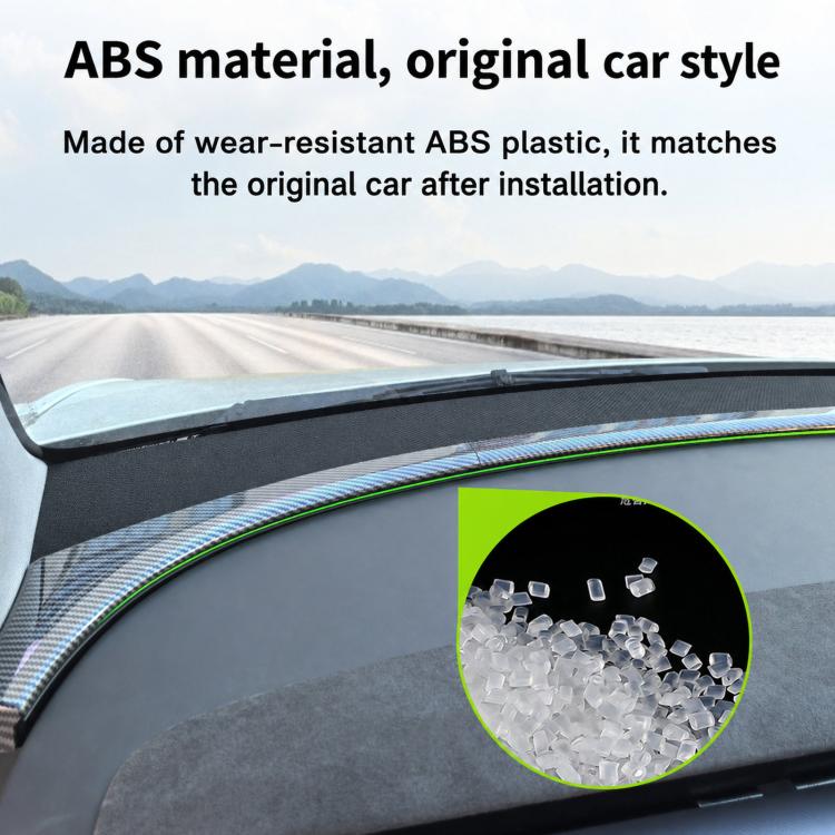 For Tesla Model Y / Y L Car Front Windshield Ambient Light Decorative Trim Strip(Matte Carbon Fiber) - Image 7
