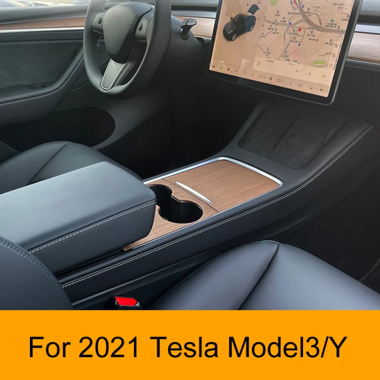 For Tesla Model3/Y Central Control Panel Modification Anti-Scratch Protective Sticker(Carbon Fiber Bright) - Image 5