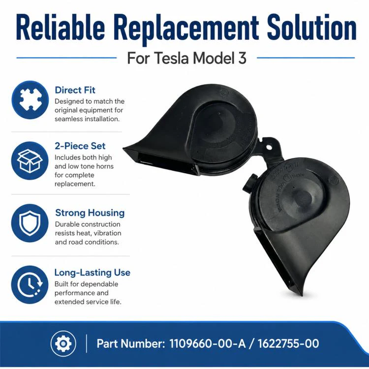 For Tesla Snail Horn Speakers 1109660-00-A / 1622755-00(Model 3) - Image 5