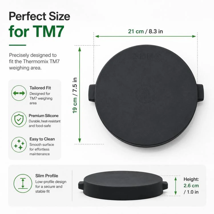 For Thermomix TM7 Scale Base Protection Cover Silicone Weighing Plate(Black) - Image 7