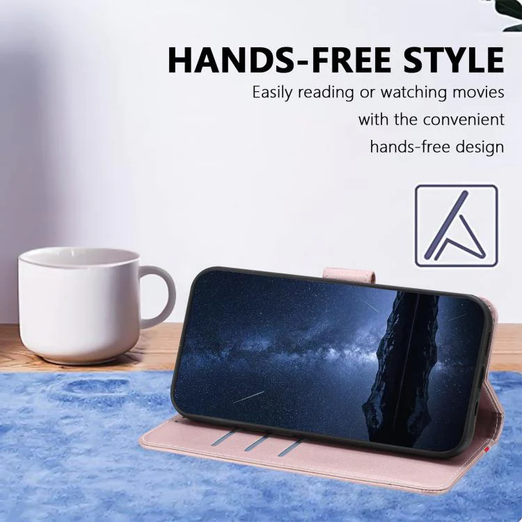 For Ulefone Note 20 Pro Color Block Card Slots Vegan Leather Phone Case(Rose Gold) - Image 7
