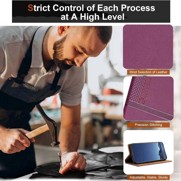For Ulefone Note 20 Pro Stitching Design Scratch-Resistant Vegan Leather Phone Case(Purple) - Image 5