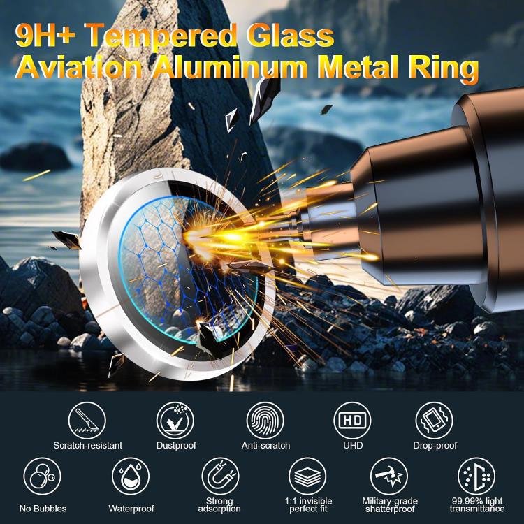 For vivo V70 / V70 Elite Kalebol No Flicker Ultra-Thin Individual Camera Lens Tempered Glass Film(Purple) - Image 5