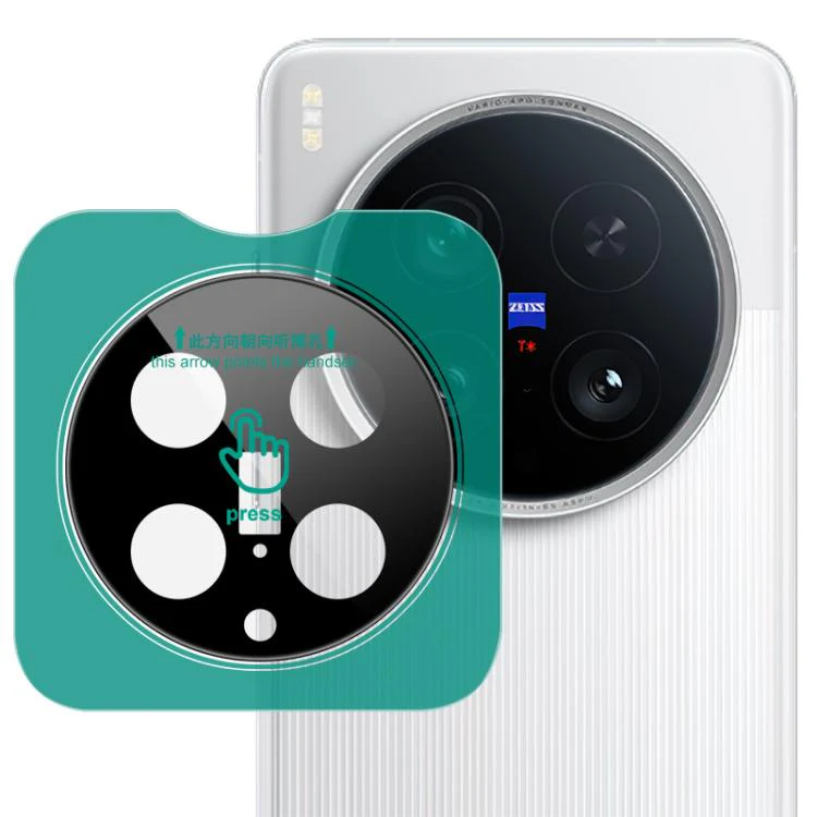 For vivo X200 Ultra 2pcs/Set LeReach TF Series Snap Version HD Wear-Resistant Camera Lens Glass Film(Black) - Image 2