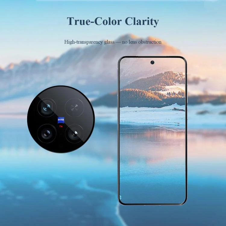 For vivo X200 Ultra 2pcs/Set LeReach TF Series Snap Version HD Wear-Resistant Camera Lens Glass Film(Clear with Black Frame) - Image 7