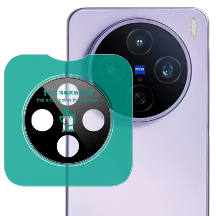 For vivo X200s LeReach TF Series Snap Version HD Wear-Resistant Camera Lens Glass Film(Black) - Image 2