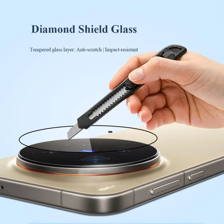 For vivo X300 Pro 2pcs/Set LeReach TF Series Snap Version HD Wear-Resistant Camera Lens Glass Film(Black) - Image 5