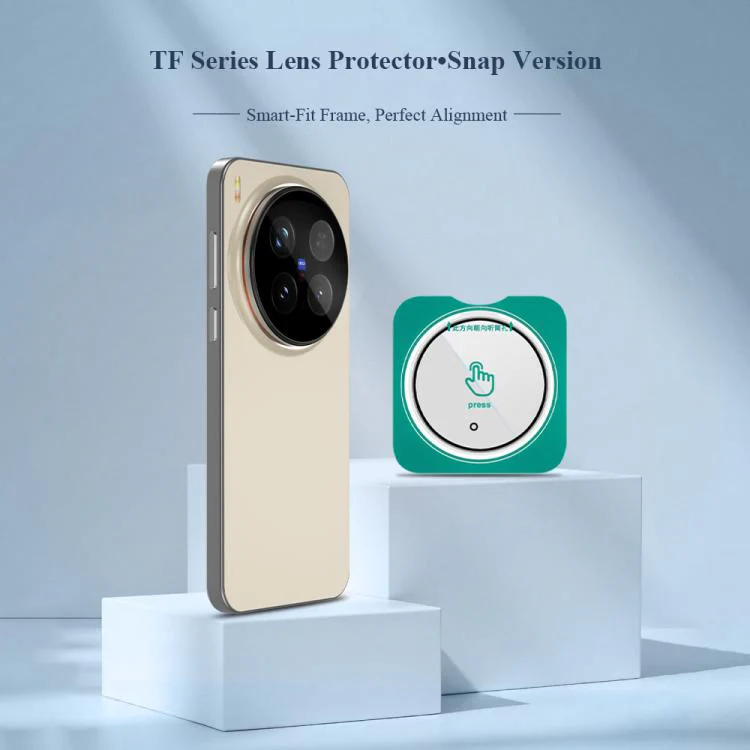 For vivo X300 Pro LeReach TF Series Snap Version HD Wear-Resistant Camera Lens Glass Film(Black) - Image 3