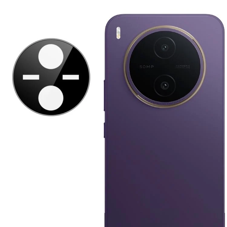 For vivo Y600 Pro 5G IMAK Black Version HD Glass Rear Camera Lens Film, Self-positioning Version - Image 2