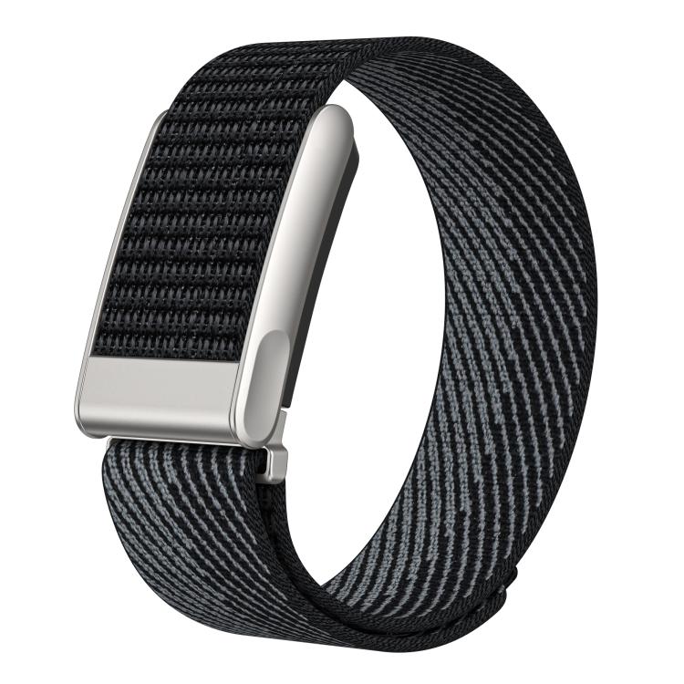 For WHOOP 5.0 Electrocardiogram Dual Color Nylon Hook and Loop Fastener Watch Band(Black Twill)