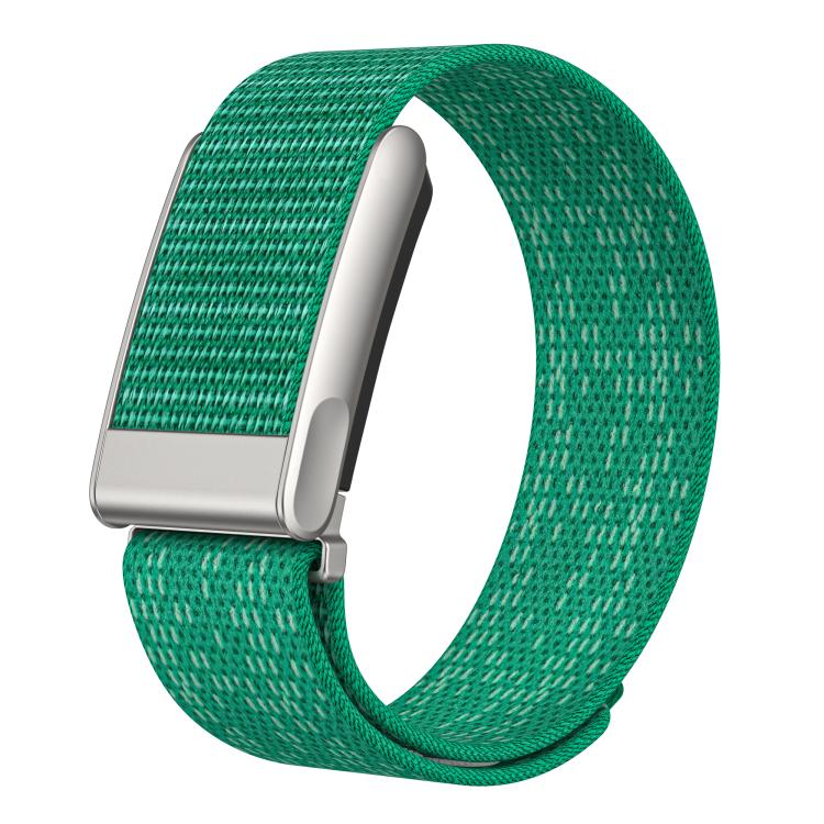 For WHOOP 5.0 Electrocardiogram Dual Color Nylon Hook and Loop Fastener Watch Band(Snowflake Green)
