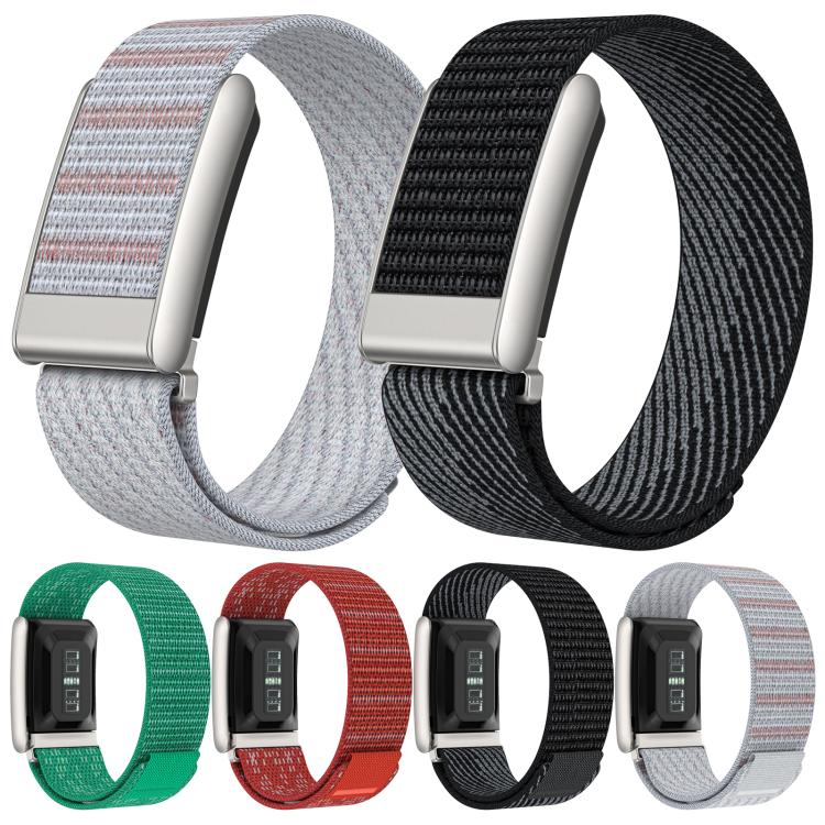 For WHOOP 5.0 Electrocardiogram Dual Color Nylon Hook and Loop Fastener Watch Band(Snowflake Green) - Image 6