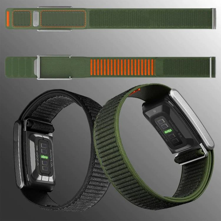 For WHOOP 5.0 Electrocardiogram Quick Dry Two Color Nylon Hybrid Silicone Watch Watch Band(Starlight) - Image 4
