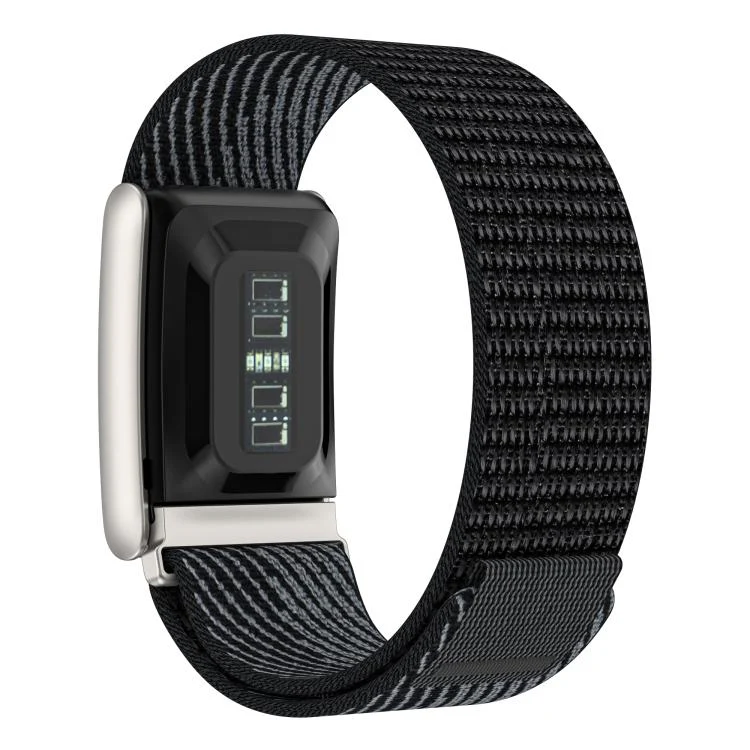 For WHOOP 5.0 Regular Dual Color Nylon Hook and Loop Fastener Watch Band(Black Twill) - Image 2