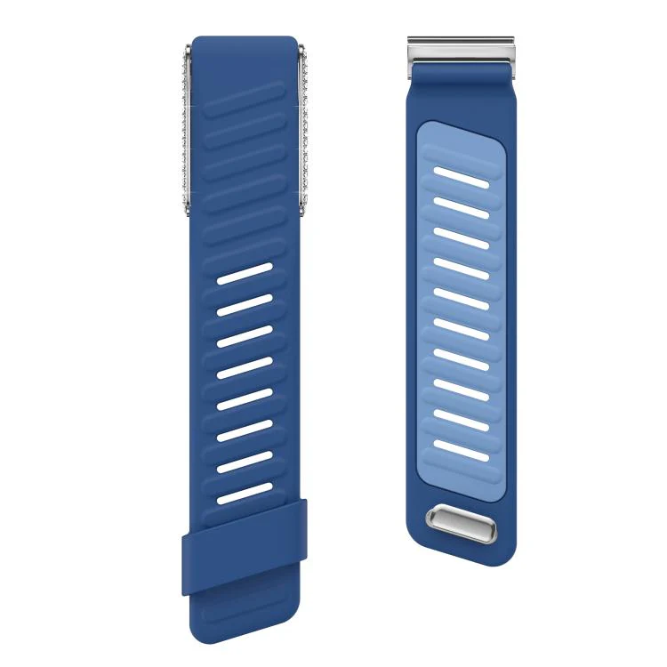 For WHOOP 5.0 Regular Full Diamond Style Two Color Silicone Watch Band(Dark Blue Light Blue) - Image 3