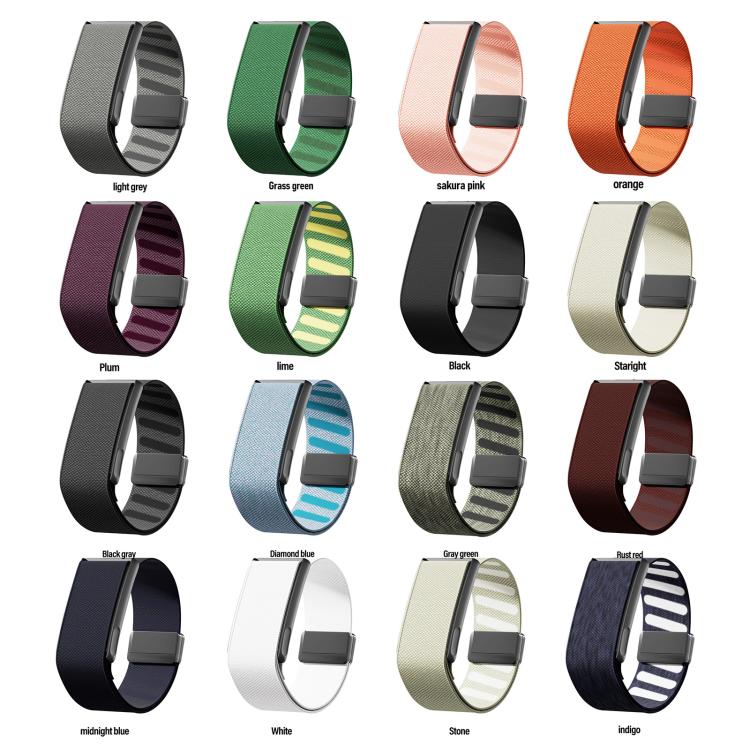 For WHOOP 5.0 Regular Metal Frame Integrated Magnetic Clasp Nylon Watch Band(Stone) - Image 3