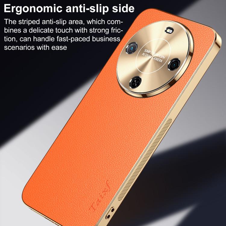 For Wiko Hi Enjoy 70 Plus Electroplated Frame Litchi Texture PC + TPU Vegan Leather Phone Case(Red) - Image 10