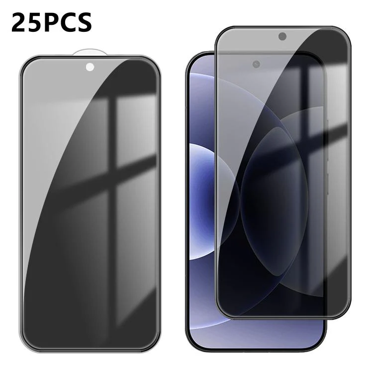 For Xiaomi 17 25pcs High-Aluminum Full-Coverage Anti-Fingerprint Screen-Printed Privacy Tempered Glass Film