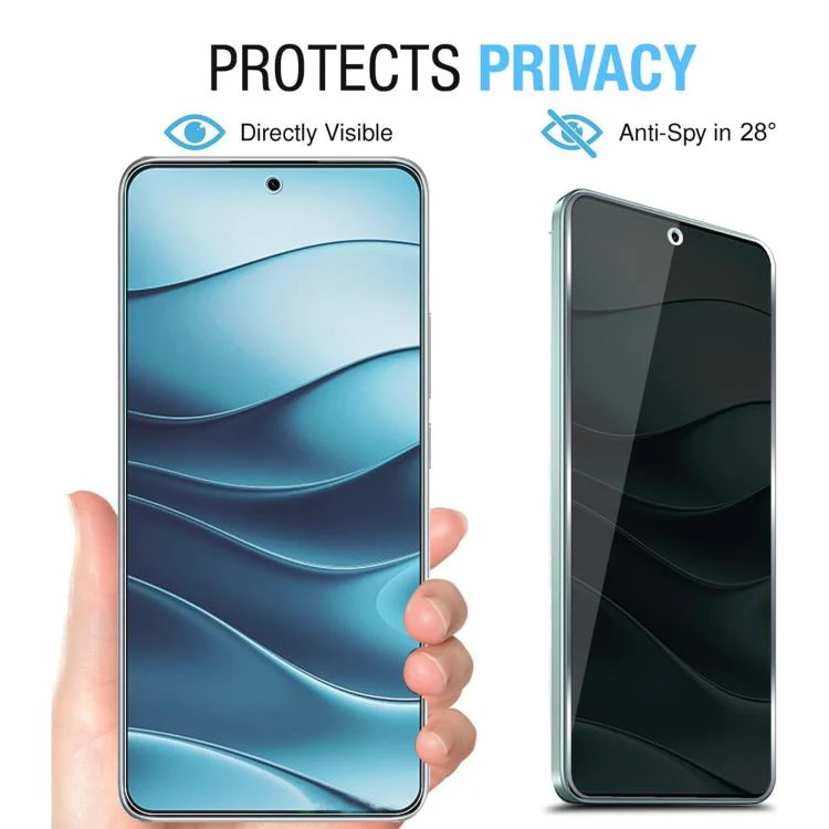 For Xiaomi 17 25pcs High-Aluminum Full-Coverage Anti-Fingerprint Screen-Printed Privacy Tempered Glass Film - Image 3