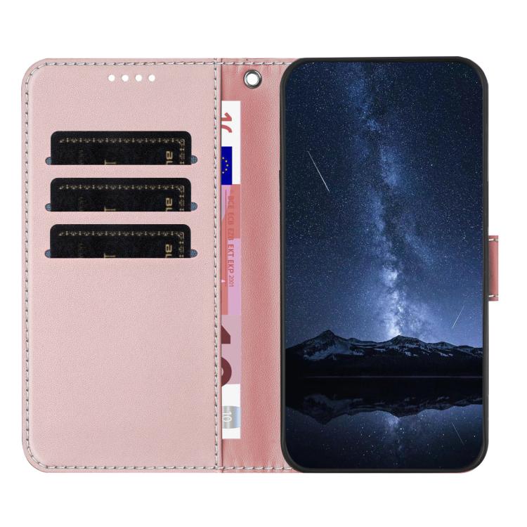 For Xiaomi 17 Color Block Card Slots Vegan Leather Phone Case(Rose Gold) - Image 3