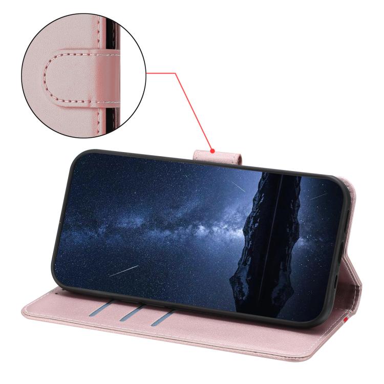 For Xiaomi 17 Color Block Card Slots Vegan Leather Phone Case(Rose Gold) - Image 4