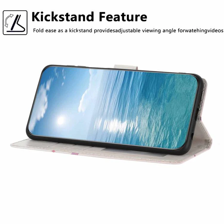 For Xiaomi 17 Colorful Painting Vegan Leather Phone Case with Lanyard(Blue Butterflies) - Image 6