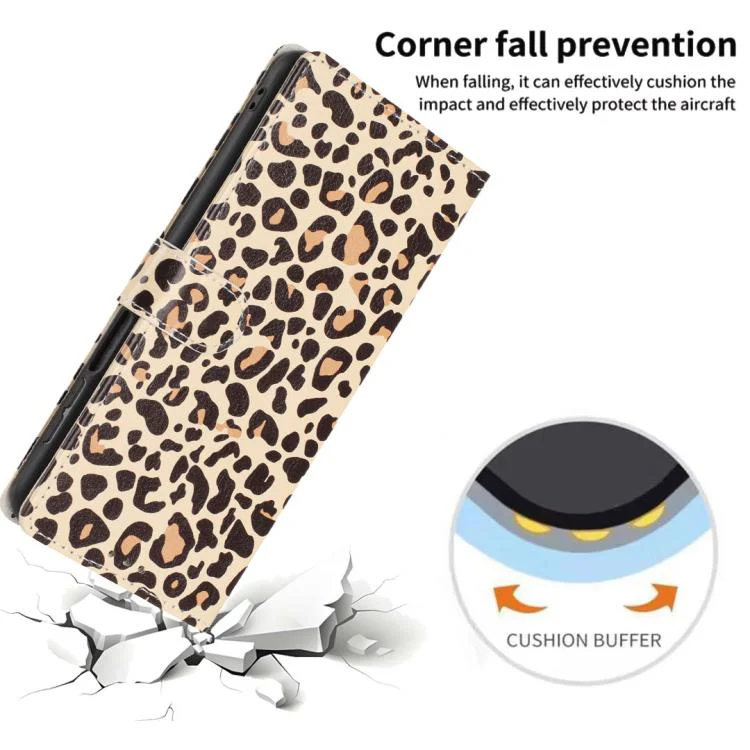 For Xiaomi 17 Colorful Painting Vegan Leather Phone Case with Lanyard(Leopard Print) - Image 4