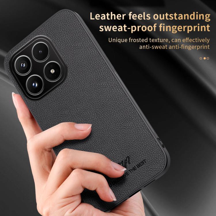 For Xiaomi 17 HUIYI Leather Magnetic Phone Case(Blue) - Image 3