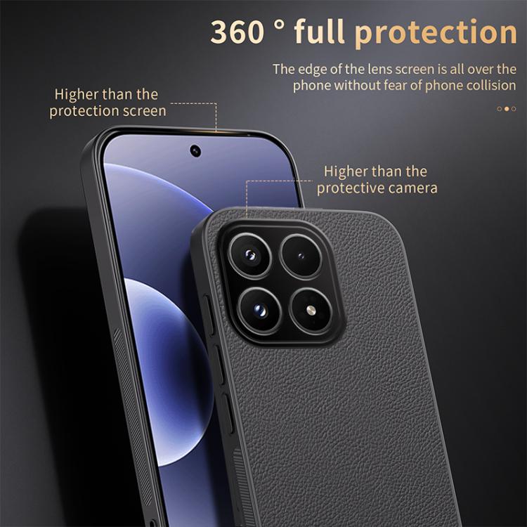 For Xiaomi 17 HUIYI Leather Magnetic Phone Case(Blue) - Image 5