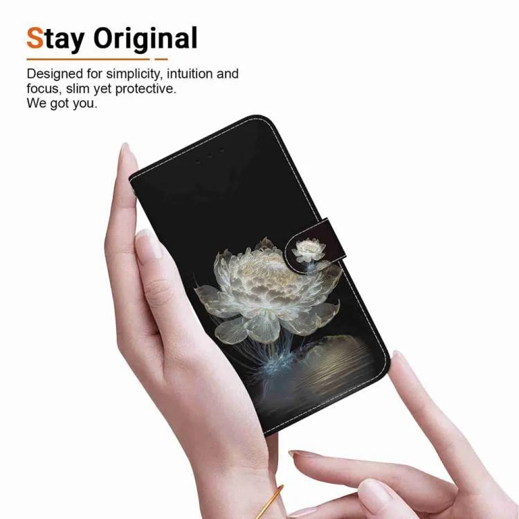 For Xiaomi 17 Max 5G Crystal Texture Colored Drawing Leather Phone Case(Crystal Peony) - Image 6