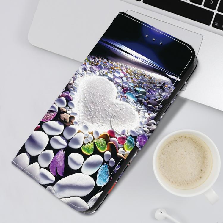 For Xiaomi 17 Max 5G Crystal Texture Colored Drawing Leather Phone Case(Heart Shaped) - Image 7