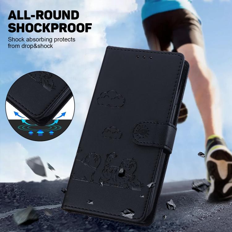 For Xiaomi 17 Max 5G Cute Cats RFID Leather Phone Case(Black) - Image 4