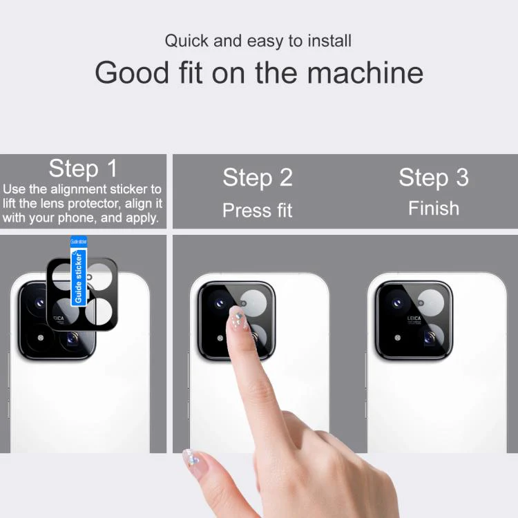 For Xiaomi 17 Max 5G IMAK Rear Camera Lens Glass Film Black Version - Image 4