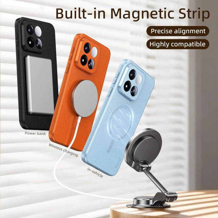 For Xiaomi 17 Max 5G Sheepskin Vegan Leather Magnetic Phone Case(Blue) - Image 8