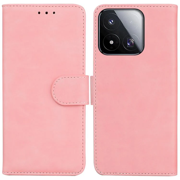 For Xiaomi 17 Max 5G Skin Feel Pure Color Flip Leather Phone Case(Pink)
