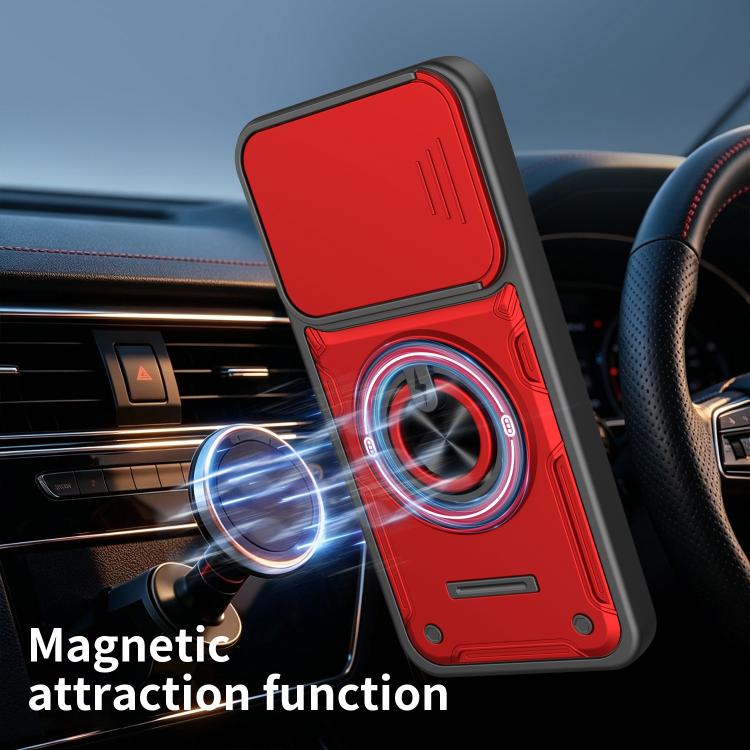 For Xiaomi 17 Multifunctional Sliding Camshield Ring Holder Phone Case(Blue) - Image 3